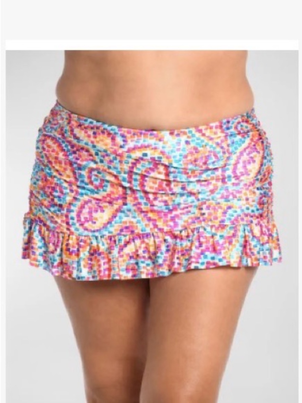 La Blanca NWT Tummy Control Multi Color Swim Bottoms Skort sz 18W